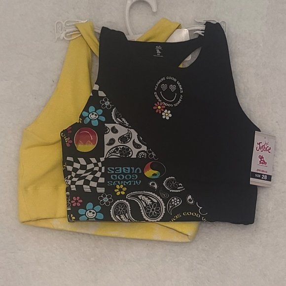 Justice Other - 2 NWT Justice Multi Color Padded Racerback Sports Bras